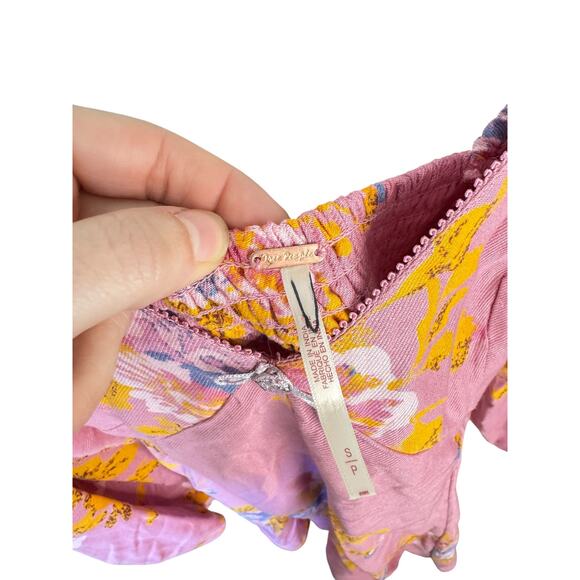 FREE PEOPLE NWOT Francesca Mini Dress Dawn Rose Pink Size Small Floral Femme - Picture 3 of 11